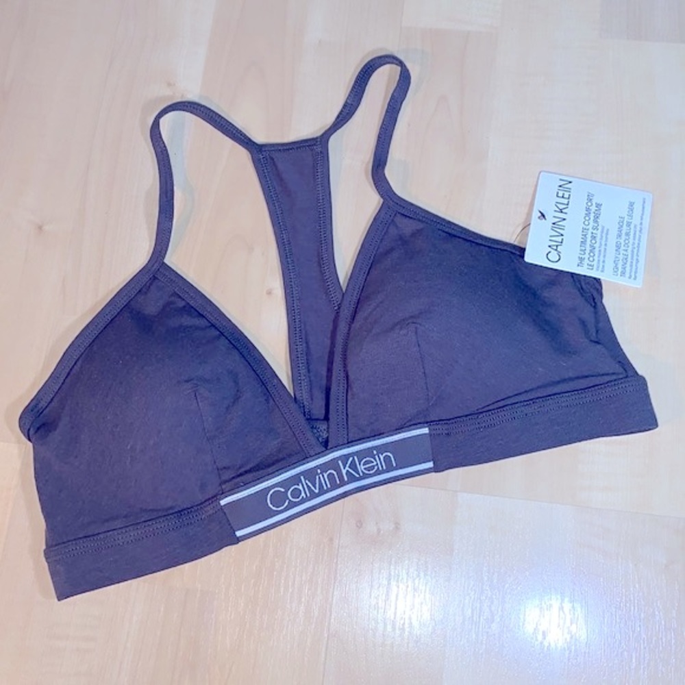 CALVIN KLEIN Viscose Lightly Lined Triangle Bra - Blue